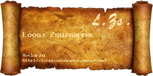 Loosz Zsuzsanna névjegykártya